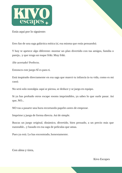 Ecos de la Galaxia - Escape Room Imprimible