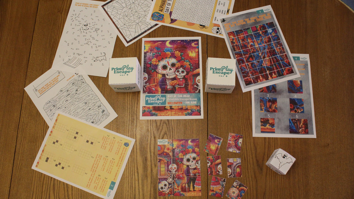 Día de los Muertos - Escape Room Imprimible para Niños