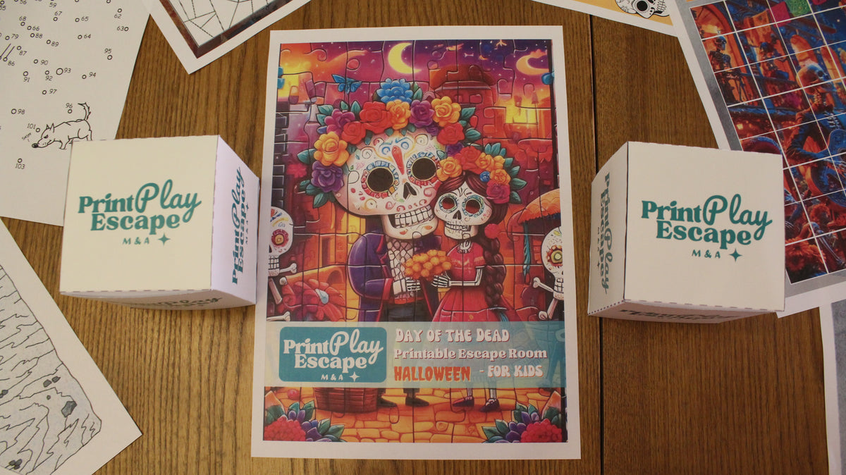 Día de los Muertos - Escape Room Imprimible para Niños
