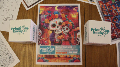 Día de los Muertos - Escape Room Imprimible para Niños