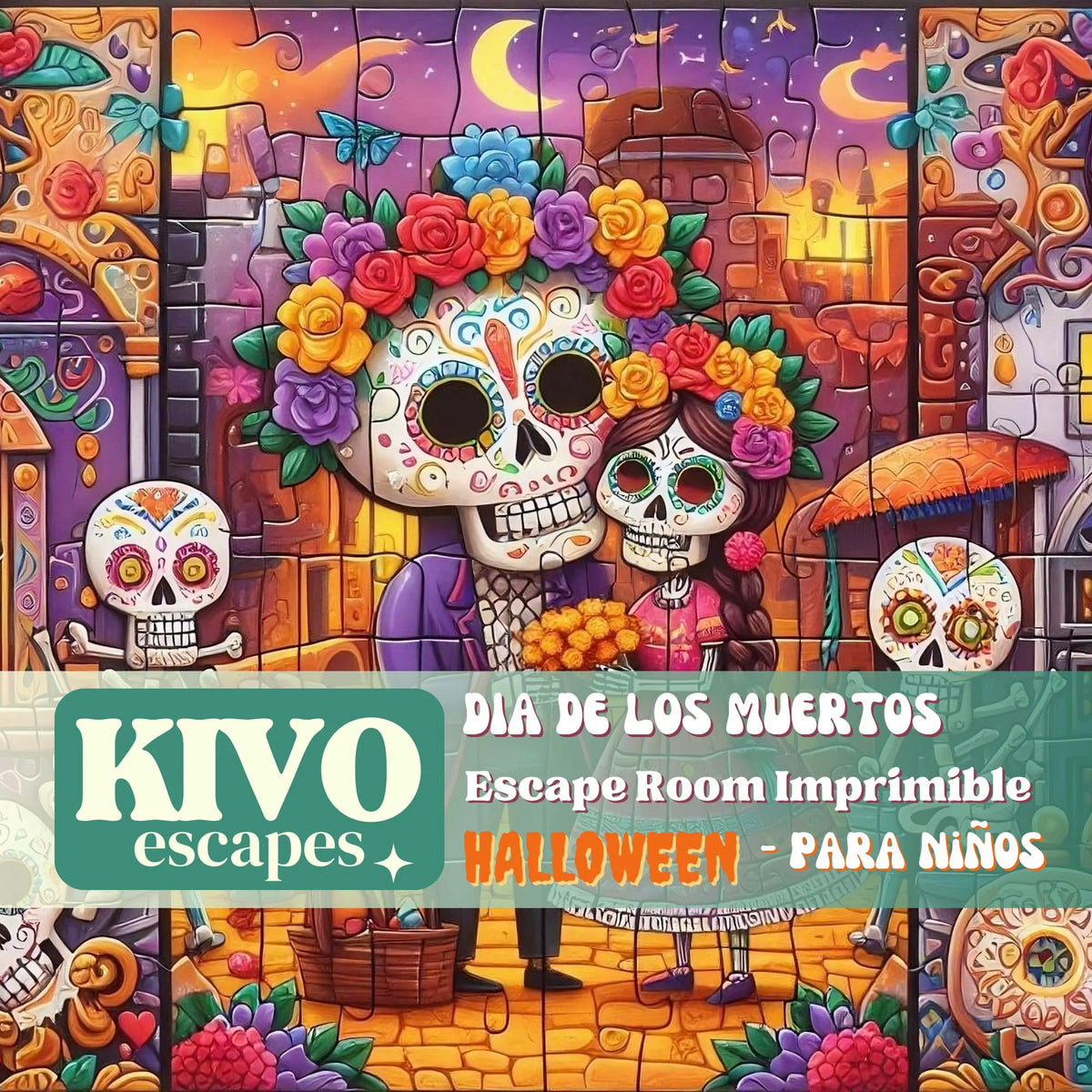 Día de los Muertos - Escape Room Imprimible para Niños