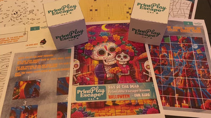 Día de los Muertos - Escape Room Imprimible para Niños